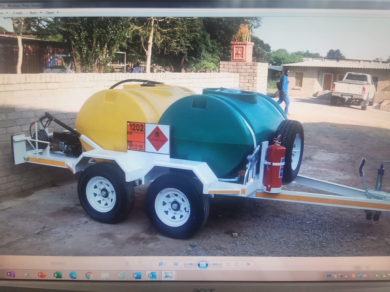 Dual Fuel Tanker — 2 × 1000L, a Dual Fuel Tanker Trailers build by LF Trailers — tough-built, NATIS-registerable trailers manufactured in Gauteng, photo 2 of 2